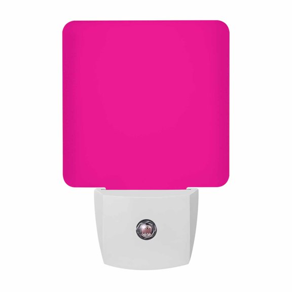 Solid Color Plug-in LED Night Lights Pure Pink Rosy Simple Style Auto Dusk-to-Dawn Sensor for Bedroom, Bathroom, Kitchen, Nursery, Hallway, Stairs, Wall Home Decor