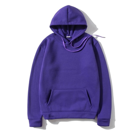 Solid Color Plus Size Hoodie Mens Smooth Sports Pullover Sweatshirt LOGO
