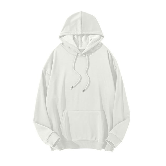 Solid Color Plus Size Hoodies For Men Casual Essentials Long Sleeve Men'S Sweatshirts With Drawstring Lightweight Loose Fit Streetwear Crew Neck Autumn Winter Outdoor Fashion