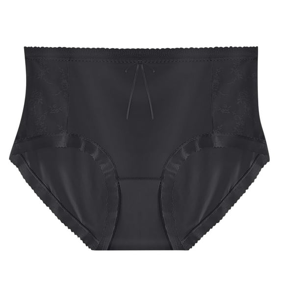 Solid Color Plus Size Lightweight Plastic Version Seamless Oversized Underwear Cotton Underwear for Women Panties Black 4XL