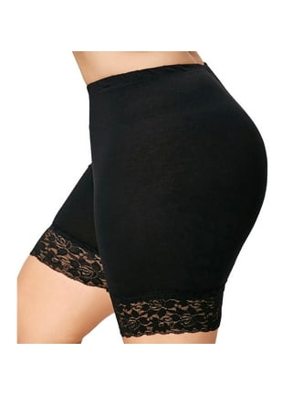Short leggings with online lace at the bottom