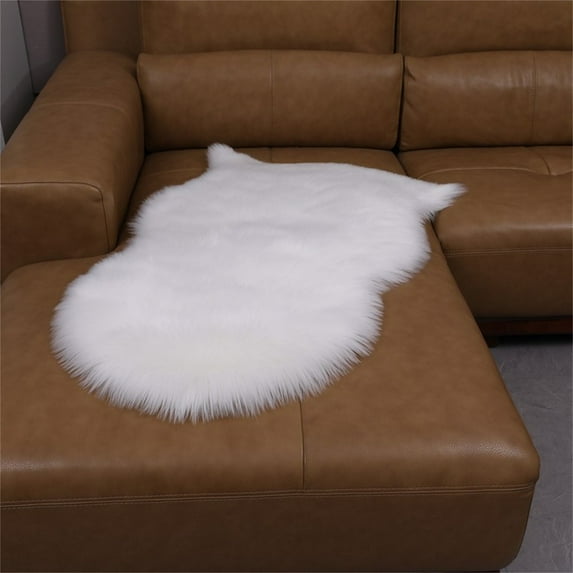 Solid Color Plush Rug Office Home Fluffy Area Rug Bedroom Soft Furry Durable Rug, Carpet