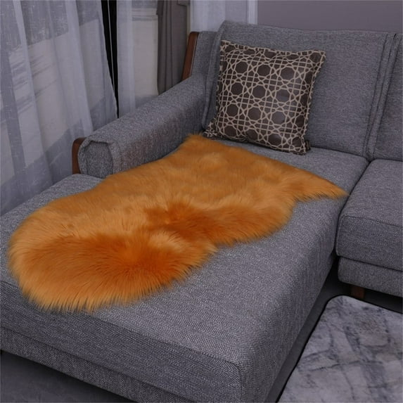 Solid Color Plush Rug Office Home Fluffy Area Rug Bedroom Soft Furry Durable Rug, Carpet