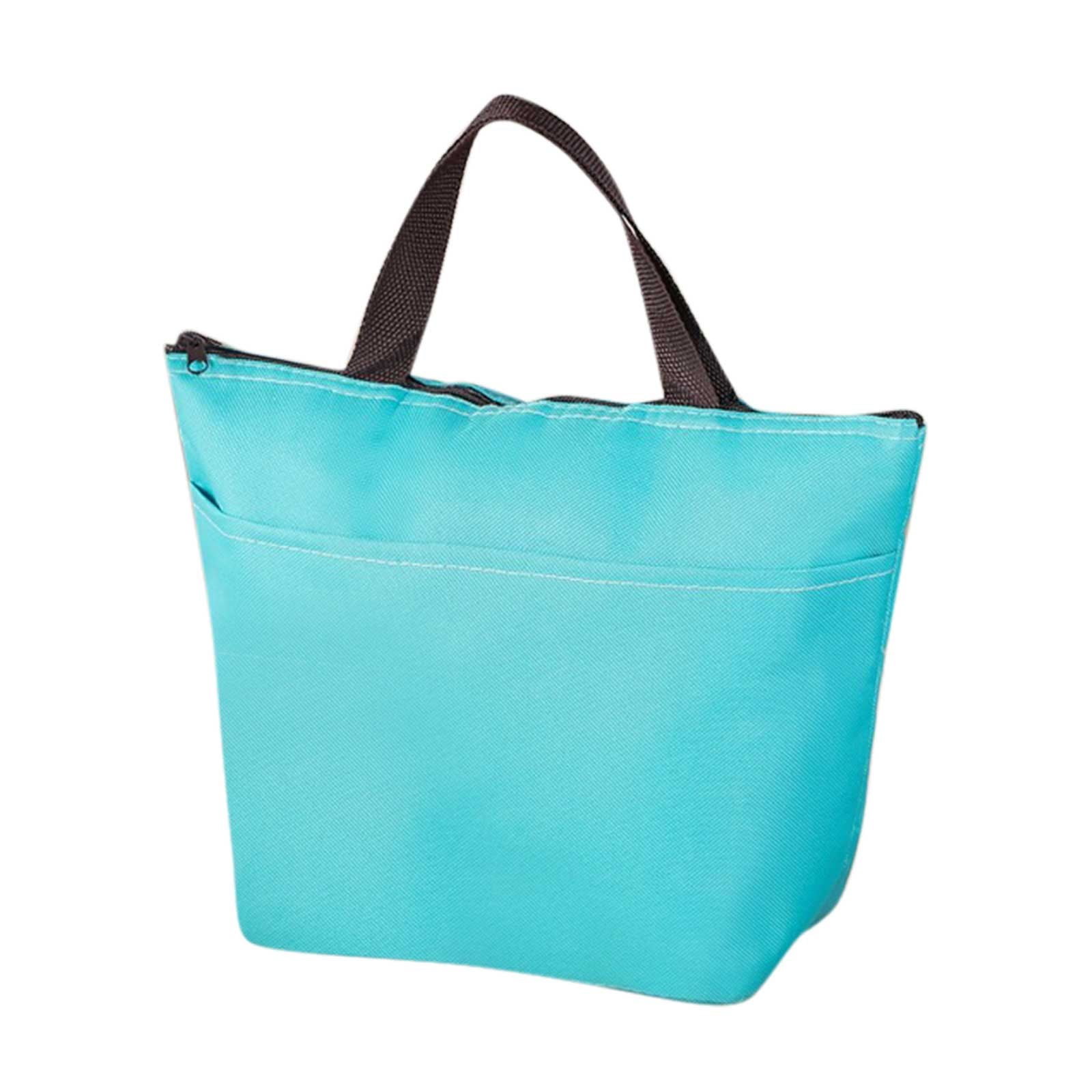 Solid Color Portable Portable Work Bento Insulated Bag Food