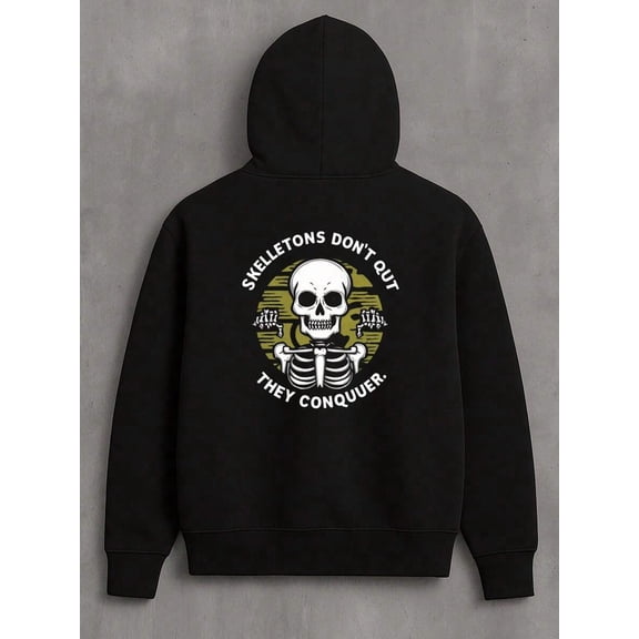 Solid-Color Printed Hooded Sweatshirt Halloween Hoodies Funny Hoodies For Men Black Everyday & Formal Wear Comfy Loose Drawstring Fashiony Hooded Pullover Cotton-Polyester Blend (Polyester 60%, Cotto