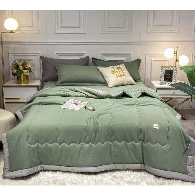 Solid Color Quilt Lightweight Comforter Summer Quilt Soft Bedspread For King Twin Full Size Bed Washable Quilts Quilted Blanket For All Season