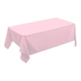 thumbnail image 1 of Solid-Color Rectangle Tablecloth, Waterproof Spillproof Plastic Table Cloth, for Dining Room, Buffet Parties and Camping (Pink, 54x72in), 1 of 7