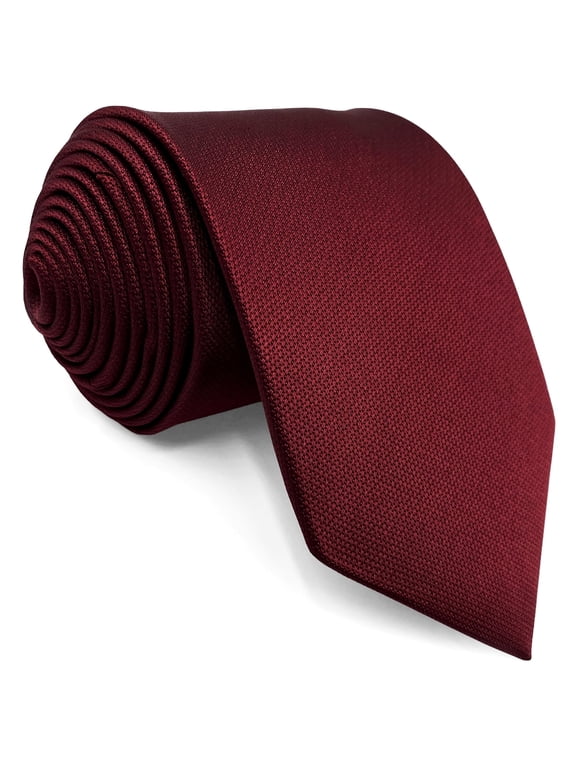 Solid Color Red Wedding Silk Neckties for Men Skinny Tie 2.36 inches