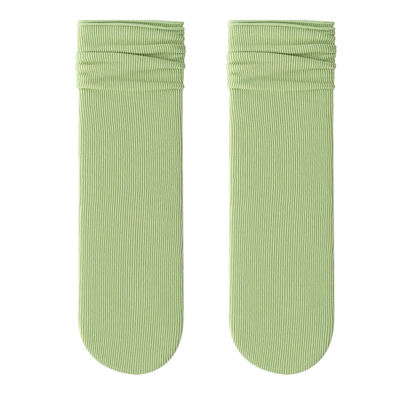 Solid Color Ribbed Slouch Mid‑Calf Socks JIANLAI Soft Stretchy Cuffed Stackable Crew Socks Multi‑Macaron‑Tone Casual Socks Loose Foldable Cuff Socks