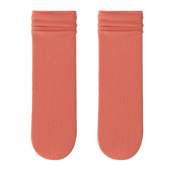 Solid Color Ribbed Slouch Mid‑Calf Socks JIANLAI Soft Stretchy Cuffed Stackable Crew Socks Multi‑Macaron‑Tone Casual Socks Loose Foldable Cuff Socks