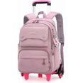 thumbnail image 1 of Solid Color Rolling Backpack Bag Daypack Pack Bookpack Schoolbag with Wheels Schoolbag Trolley Daypack For All Age Man Woman, 1 of 6
