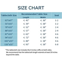 Solid Color Ruffled Tablecloth