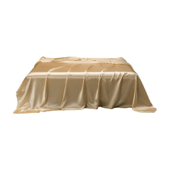 Solid Color Satin Bed Sheet | 1 Piece | 66x88 Inches | Silk-Like Softness, Easy Wash & Wrinkle-Resistant | Hotel Luxury Feel for Home, Student, or Gift