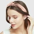 thumbnail image 1 of Solid Color Satin Knot Headband For Women's Fashion And Function Bungee Hair Ties Sports Headbands for Girls under 5 Small Hair Tie Hair Ties Universal Wig Grips for Women, 1 of 6