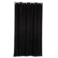thumbnail image 1 of Solid Color Satin Window Curtains Patio Door Yard Drape Panel Drapery , Black, 150x250cm, 1 of 8