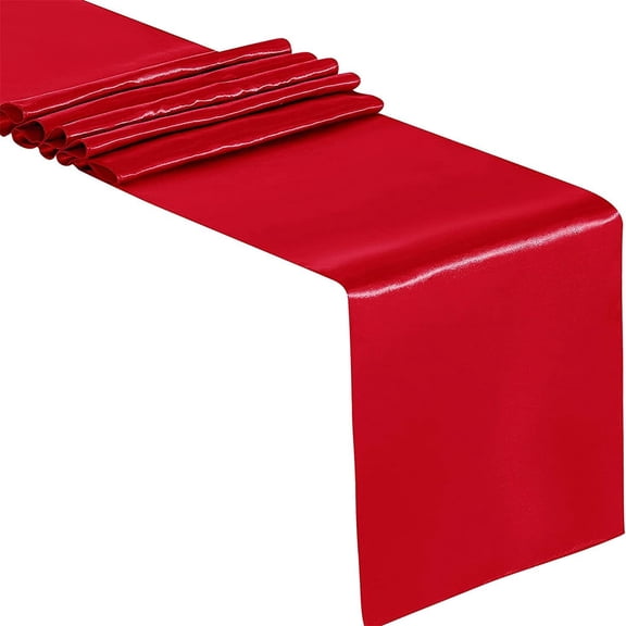 Solid Color Satins Table Runners 12x108Inch Decoration for Engagements, Parties, and Banquets