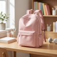 thumbnail image 1 of Solid Color Schoolbag Large Capacity Backpack for Students Daily Use, 1 of 6