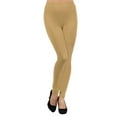 thumbnail image 1 of Solid Color Seamless Fleece Lined Legging, Beige, 1 of 3