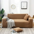 thumbnail image 1 of Solid Color All Season Sofa Cover, Knitted Elastic Stretch Velvet Couch Slipcover All Wrap Sofa Cushion Protector for Living Room Loveseat Sectional Rocker Chair, 1 of 6
