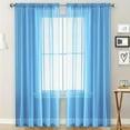thumbnail image 1 of Solid-Color Semi-Sheer Curtains | Light Filtering Polyester Window Sheers | Rod Pocket Style for Easy Installation | 83.86x51.97 Inches | 1 Panel, 1 of 6