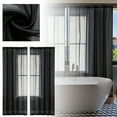 thumbnail image 1 of Solid Color Semi Sheer Curtains for Living Room Bedroom Light Filtering Window Drapes Timeless Design, 1 of 8