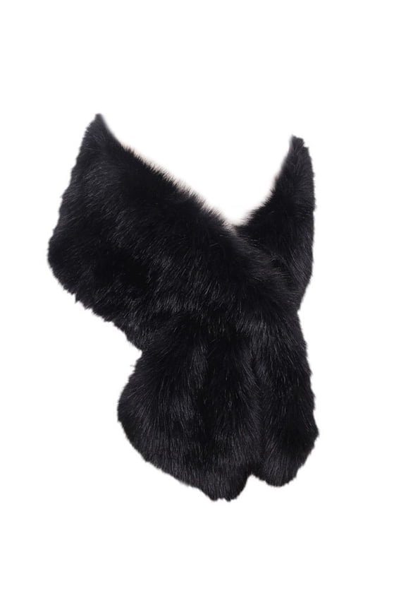 Solid Color Shawl Large Collar Plush Shawl Winter Coat Artificial Furs Wedding for Winter Elegances