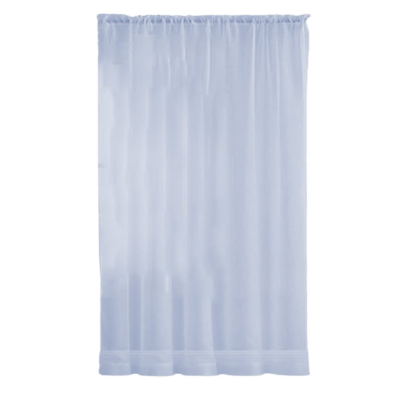 Solid Color Sheer Curtain Panel, Semi Transparent Rod Pocket Curtain for Living Room and Bedroom, Modern Home Decor Window Scarf, Light Filtering Gauze Curtain for Bay Window