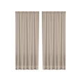thumbnail image 1 of Solid-Color Sheer Curtains, Semi Transparent Voile Rod Pocket Curtains, for Bedroom and Living Room, 83.86x51.97in, Khaki, 1 of 6