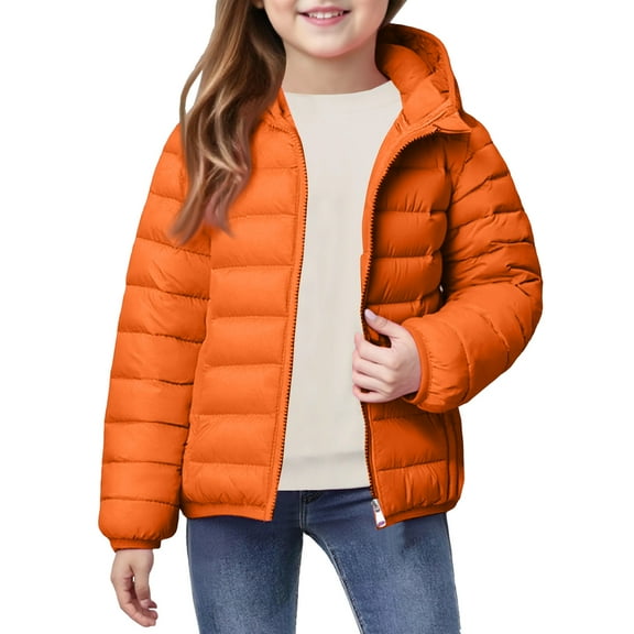 Solid Color Short Cotton Jacket With Front Pockets Lightweight Warm Coat Featuring Soft Cotton Fabric And Padded Lining For Children Ages 3-10 Daily School Wear Outdoor