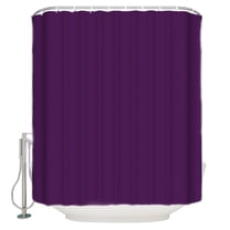 Solid Color Shower Curtain, 36" x 72", Purple Waterproof Bathroom Curtain Washable Shower Curtain Set with 12 Hooks