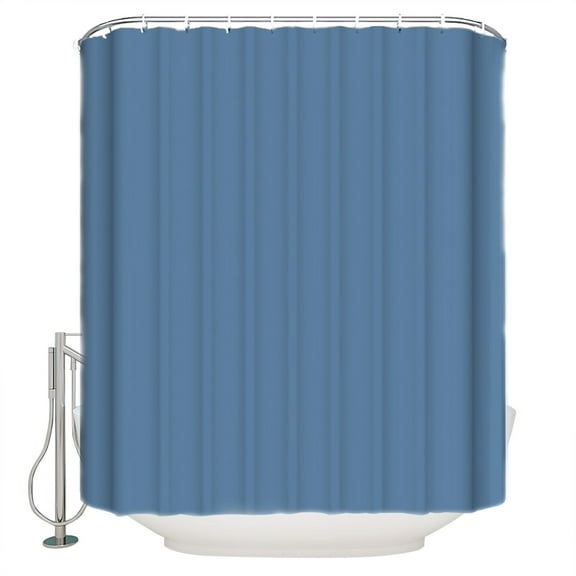 Solid Color Shower Curtain, 36" x 72", Royalblue Waterproof Bathroom Curtain Washable Shower Curtain Set with 12 Hooks