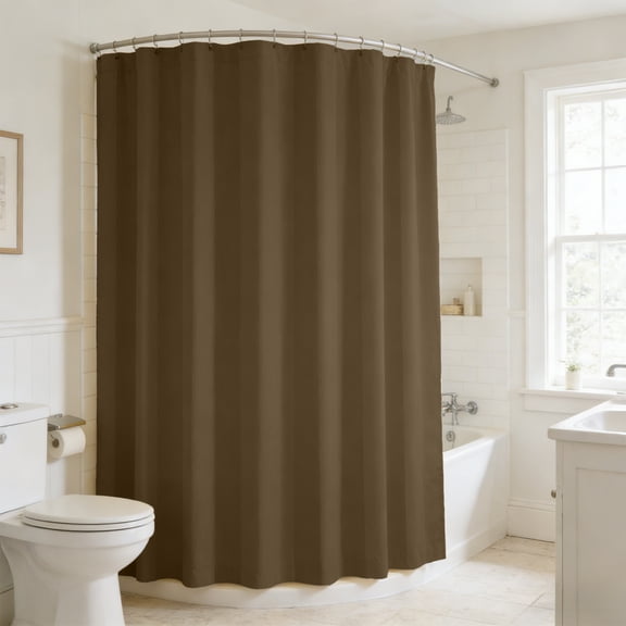 Solid Color Shower Curtain Bathroom Partition with Water Resistant Material and Hooks Included for Toilet Shower Stall Home Bath Decor Privacy Screen