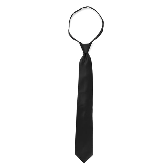 Solid Color Silk Zipper Ties