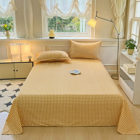 Solid Color Soft Breathable Sheets - Easy Care Washable Bed Linens - Comfortable Bedding for Home Bedroom Mattress Covers Lightweight Sleep Essentials