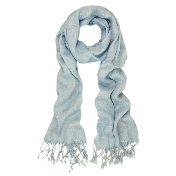 Solid Color Soft Viscose Stardust Scarf with Glitter Threads