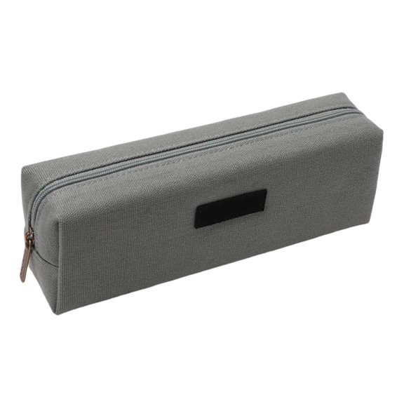 Solid Color Square Canvas Pencil Case, Large Capacity Stationery Bag, Durable Pen Pouch, Easter Bags, Portable Storage Box for Office Supplies and Desk Organizer, 8.5*1.8*3.1in, Green