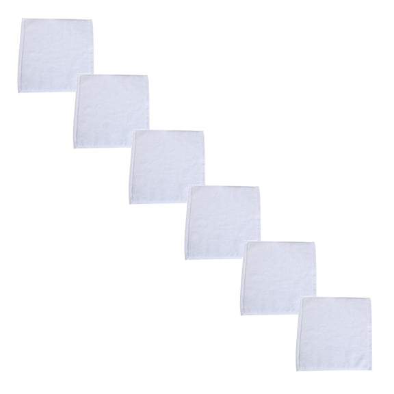 Solid Color Square Towel Microfiber Hair Towel Travel Friendly Towel Bulk Towels Silky Smooth Towel Soft Touch Microfiber Towel Moisture Wicking Towel White 11.8x11.8 Inch (10Pcs)