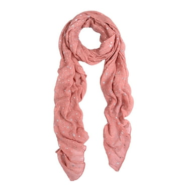 Solid Color Stars Print Stardust Glitter Scarf