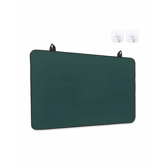 Solid Color Stove Top Covers for Electric Stove, 28'x20'' Deep Green Glass Ceramic Stove Cover Foldable Rubber Mat Heat Resistant Cooktop Protector for Kitchen