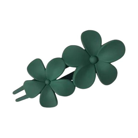 Solid Color Strong Grip Hair Claw Exquisite Anti-slip Anti-fall Elegant Double Flower Decor Hairpin Hair Accessories
