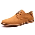 thumbnail image 1 of Solid Color Suede Lace-Up Casual Oxford Shoes, 1 of 9