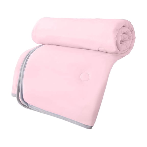 Solid Color Summer Quilt Soft and Breathable Air-Conditioning Quilt Circle Pattern for Home Bedroom Dormitory