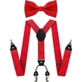 thumbnail image 1 of Solid Color Suspender and Silk Bow Tie Sets for Men, 1 of 1