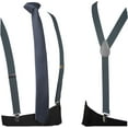 thumbnail image 1 of Solid Color Suspender and Silk Skinny Tie Sets for Men, 1 of 1