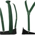 thumbnail image 1 of Solid Color Suspender and Silk Skinny Tie Sets for Men, 1 of 1