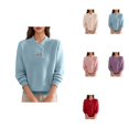 thumbnail image 1 of Solid Color Sweater Base Layer Autumn And Winter Stylish Lined Thick Warm Knitted Top, 1 of 4