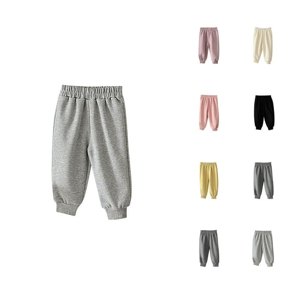 Solid Color Sweatpants Baby Boy' Pants Knitted Leggings Joggers Harem Pants For Toddler Drawstring Pants Kids Pants