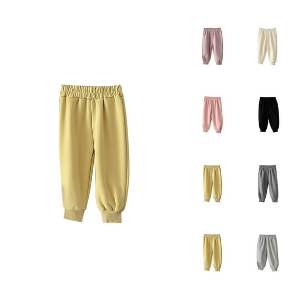 Solid Color Sweatpants Baby Boy' Pants Knitted Leggings Joggers Harem Pants For Toddler Drawstring Pants Kids Pants