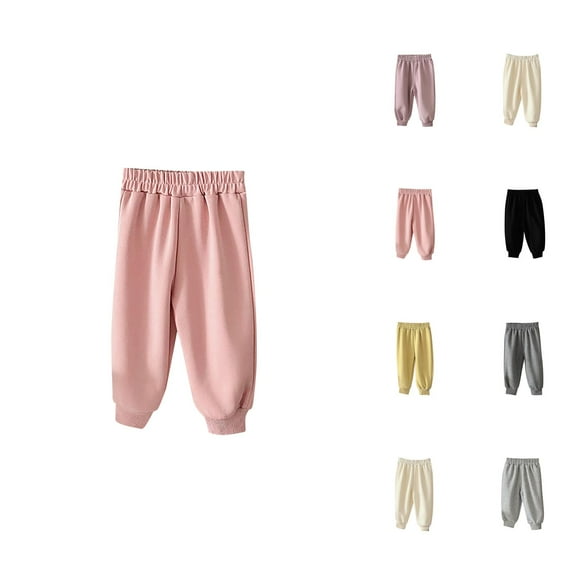 Solid Color Sweatpants Baby Boy' Pants Knitted Leggings Joggers Harem Pants For Toddler Drawstring Pants Summer Clothes