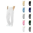 thumbnail image 1 of Solid Color Sweatpants Boy's Girls Baggy Sweatpants Straight Leg Open Bottom Casual Pants Elastic Waist Athletic Joggers Sweat Pants With Pockets Summer Clothes, 1 of 7